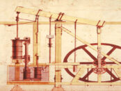 Historische Dampfmaschine im Museum Sagar: "Mit ihren 100 PS trieb sie bis 1975 vier Voll- und zwei Horizontalgatter an"